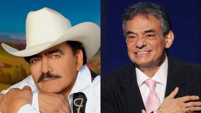Los fallecidos cantantes Joan Sebastian y José José.