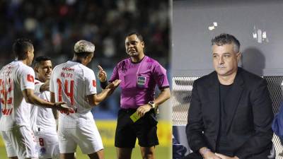 Diego Vázquez criticó el arbitraje del Selvin Brown y de sus asistentes en el juego de ida de la final Motagua vs Olimpia.
