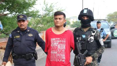 Fotografía del pandillero salvadoreño capturado en Honduras.