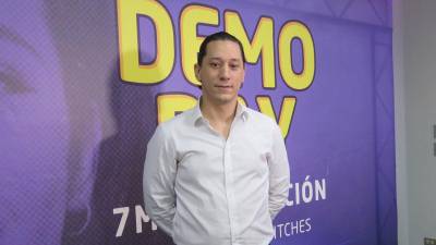 Carlos Mendoza, Vicepresidente de Negocios Corporativos de Banco Atlántida, durante el Demo Day de la séptima edición de Honduras Digital Challenge.