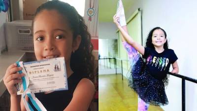 Para la pequeña Jimena Menjívar no hay barreras, con su brillante inteligencia y su actitud logra destacar en todo.