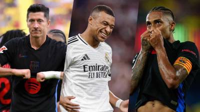 Lewandowski y Raphinha superan a Mbappé en la tabla de goleadores de la Liga Española 2024-2025 en seis jornadas.