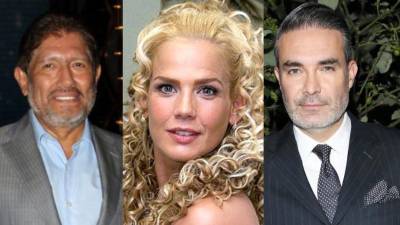 El productor Juan Osorio, la vedette Niurka Marcos y el actor Mauricio Islas.