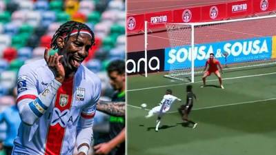 Bryan Róchez se lució marcando un hat-trick para la victoria del UD Leiria contra el Vilaverdense FC en la Segunda División de Portugal.