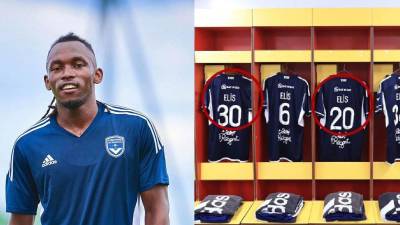 El gesto del Girondins en la Ligue 2 de Francia con el hondureño Alberth Elis.