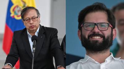 Presidente de Colombia, Gustavo Petro y su homólogo Gabriel Boric.