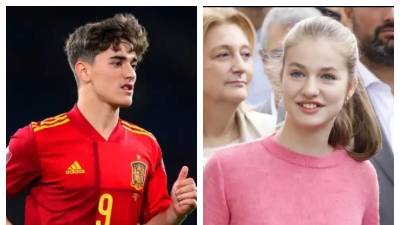 Personas cercanas a la Princesa Leonor aseguran que ella es una fan del galán de la Selección de España Gavi.