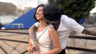 Ángela Aguilar y su esposo Christian Nodal.