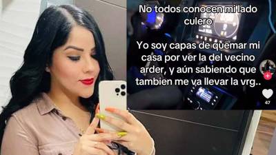 ““No todos conocen mi lado cul... “Yo soy capas de quemar mi casa por ver la del vecino arder, y aun sabiendo que también me va a llevar la ver...”, fue parte del mensaje que Cinthya Tamez publicó en TikTok horas antes de ser encontrada sin vida junto con uno de sus hijos en un Jeep Rubicón, en Montemorelos, Nuevo León, México.