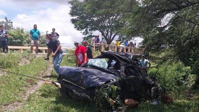Dos hombres murieron trágicamente en un aparatoso accidente vial en Talanga, Francisco Morazán (Honduras).