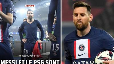 El diario L’Equipe publica en su portada el divorcio entre Lionel Messi y el PSG.