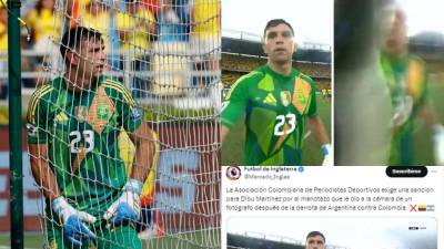 El portero Emiliano ‘Dibu’ Martínez fue uno de los protagonistas tras la derrota de Argentina ante Colombia este martes en las Eliminatorias de la Conmebol.