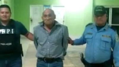 El señor de 71 fue detenido en el barrio Santa Lucía, sector los Plancitos, Santa Rosa de Copán.