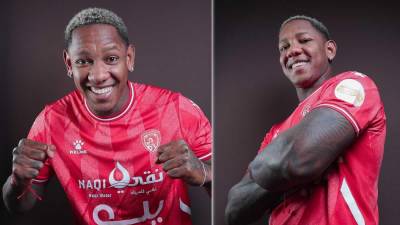 Romell Quioto ya luce los colores de su nuevo equipo el Al-Arabi SC de Arabia Saudita.