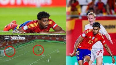 Lamine Yamal erró un gol increíble en el partido de España contra Dinamarca.