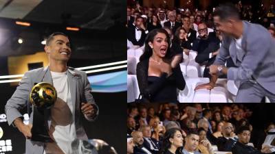 La viral reacción de Georgina por el premio que ganó Cristiano Ronaldo