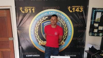 Ramón Arturo Portillo López detenido con droga en Lempira y luego fue presentado en las oficinas de Dipampco en Copán.