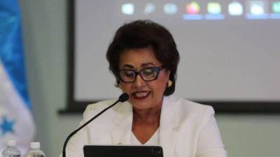 Fotografía muestra a Rebeca Ráquel Obando, presidenta del Poder Judicial de Honduras.
