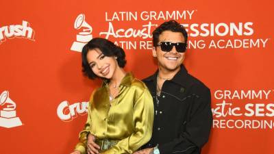 Los esposos Ángela Aguilar y Christian Nodal.