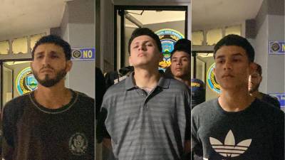 Los tres sentenciados el día de sus capturas.