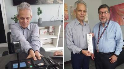 Reinaldo Rueda realizó el trámite de enrolamiento para obtener la nueva cédula de identidad hondureña.