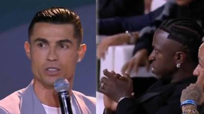 Cristiano Ronaldo salió en defensa de Vinicius y dijo que el brasileño merecía ganar el Balón de Oro.