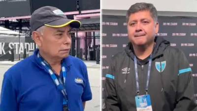 Los periodisatas guatemaltecos Carlos Contreras y Carlos Marín están cubriendo a la Seleccion de Guatemala en Miami..