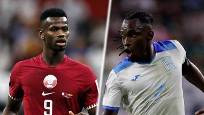 Mohammed Muntari y Alberth Elis, delanteros de Qatar y Honduras, frente a frente en la Copa Oro 2023.