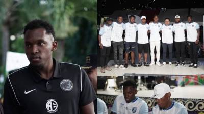 Alberth Elis junto a varios jugadores catrachos estuvieron presentes en el lanzamiento de la primera clínica deportiva en pro de la niñez y la juventud.