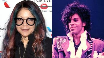 La cantante Tyka Nelson y su hermano Prince.