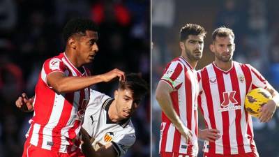 El delantero hondureño Antony ‘Choco‘ Lozano jugó sus primeros minutos con el Almería en el partido frente al Valencia por la Liga Española.