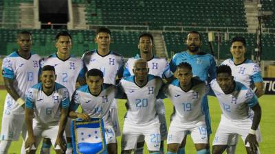 El 11 titular de la selección de Honduras que empató sin goles ante Cuba en República Dominicana.