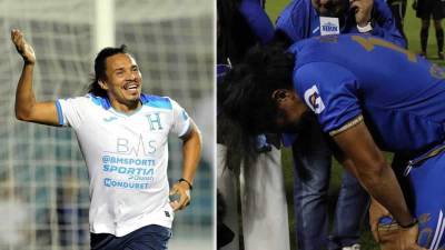 Julio César ’Rambo’ de León marcó dos goles y se despidió del fútbol llorando en el estadio Nacional Chelato Uclés.