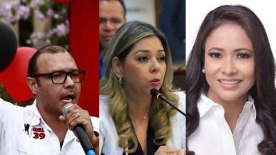 Diputado de Libre, Geraman Altamirano y diputadas Nacionalistas María Antonieta Mejía Sánchez y Merary Elena Díaz Molina.