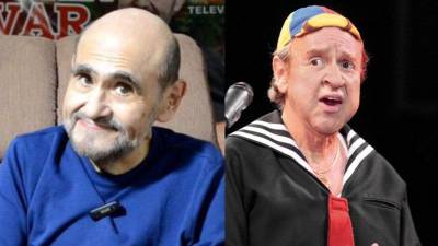 Los actores Édgar Vivar y Carlos Villagrán.