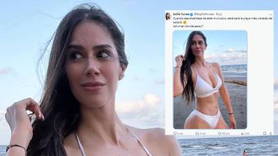 “Cuando sea alcaldesa de este municipio, está será la playa más visitada del estado. Adivinen donde estoy?”, escribió la joven influencer Sofia Yunes.