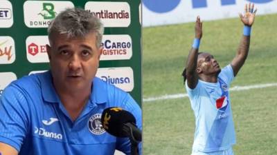 Diego Vázquez en conferencia de prensa tras el empate de Motagua ante Marathón.