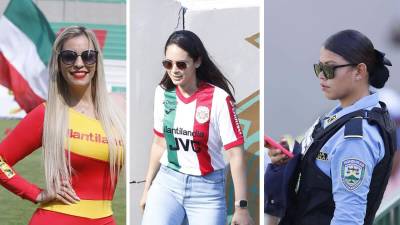 En el estadio Yankel Rosenthal se vivió un gran ambiente de fiesta con el Clásico Marathón-Motagua y bellas chicas adornaron las gradas del recinto.