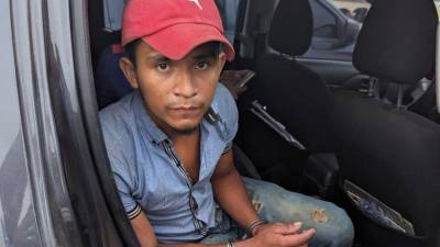 Fotografía del momento de la captura de Cristhian Agustín Chicas Henríquez.