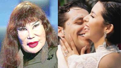 Lyn May y los esposos Christian Nodal y Ángela Aguilar.