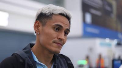 Nájar atendió a la prensa deportiva en el regreso de la Bicolor al territorio hondureño.