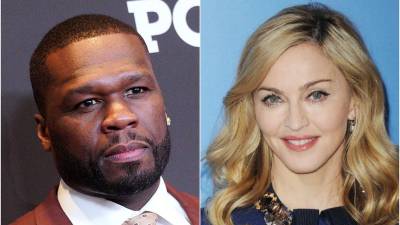 El rapero 50 Cent y la cantante pop Madonna.