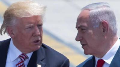 Primer ministro israelí, Benjamín Netanyahu y el presidente estadounidense, Donald Trump.