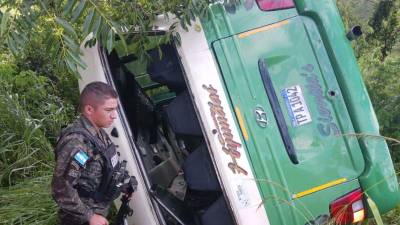 La unidad de transporte Hyundai County cubría la ruta entre Tegucigalpa y Guaimaca.