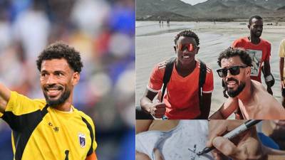 Tras convertirse en una estrella del fútbol a los 40 años con su actuación en el Mundial 2026, el portero caboverdiano Josimar José Évora Dias ‘Vozinha’ aún es esperado en Chile para fichar por el Colo Colo, con el que pactó un acuerdo para jugar por al menos seis meses. FOTOS EFE y redes de Vozinha.