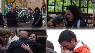 Vicente Daniel Viera, exfutbolista del Olimpia, Motagua y Marathón, fue enterrado este jueves en San Pedro Sula entre lágrimas de sus familiares y amistades. Fotos: Jeffred Ramírez