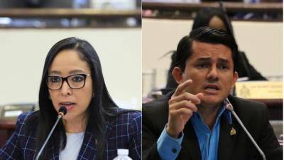 La diputada nacionalista Lissi Cano y Fabricio Sandoval (Libre).