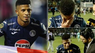 Jorge ‘Puchulín‘ Serrano rompió a llorar tras coronarse campeón con el Motagua.