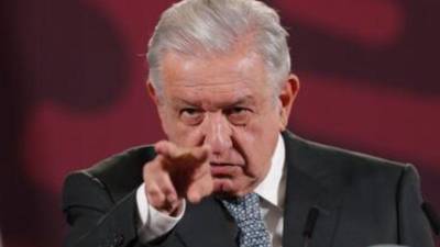 El presidente mexicano, Andrés Lopéz Obrador, durante una conferencia de prensa.