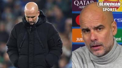 Pep Guardiola tras el empate del Manchester City ante el Feyenoord en la Champions League.